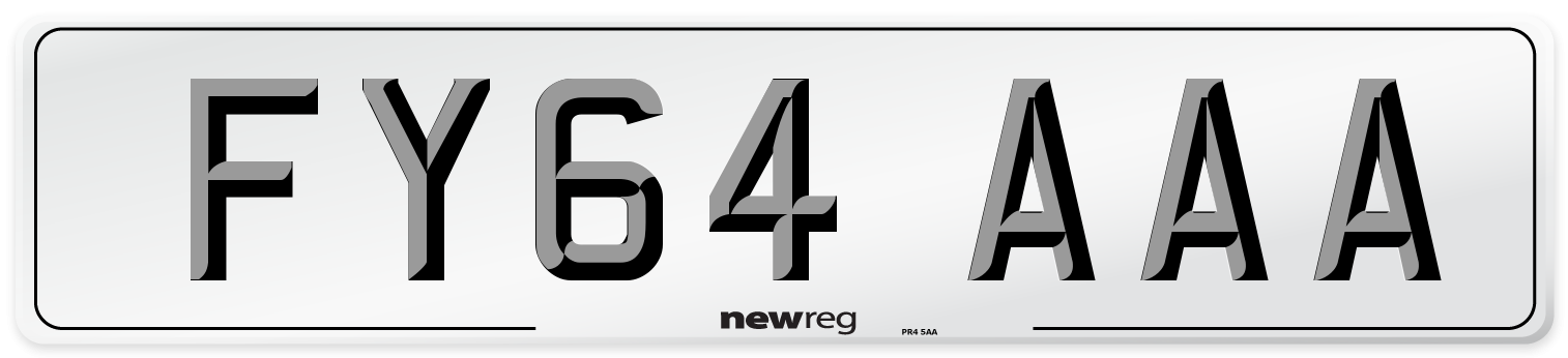 FY64 AAA Number Plate from New Reg